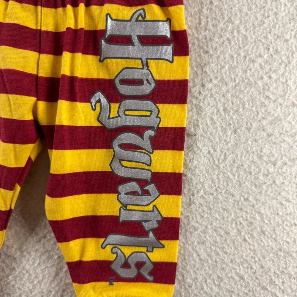 Harry Potter Bodysuit Pants Set Kid 3-6M Grey Burgundy Baby Shower Gift Hogwarts